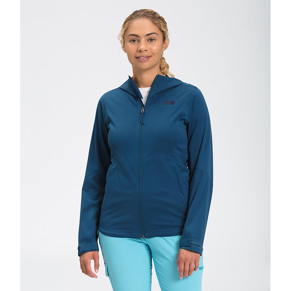 The North Face Rain Jacket Womens Australia - The North Face Allproof Stretch Blue (JKH-632018)